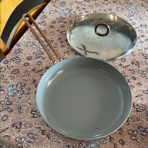Great Jones Cookware 10" large Fry Pans Stainless Steel Ceramic Nonstick w/ Lid